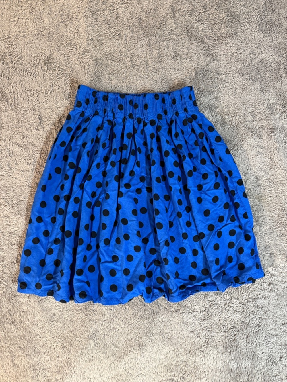 Vintage Honors Apparel Blue Polka Dot A-Line Skirt
